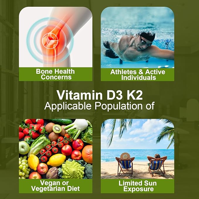 Vitamin D3 K2 Gummies for Adults, Vitamin D3 5000 IU & K2 (MK7) 120mcg, Sugar-Free D3 K2 Supplements with Vitamin B6, C & Zinc, Support Bone, Teeth, Muscle & Immunity, 120 Count