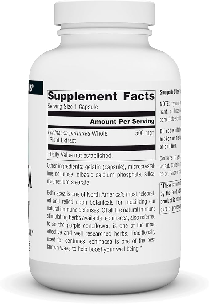 Source Naturals Echinacea Root Extract - Supports Immune Defense* - 500mg - 200 Capsules