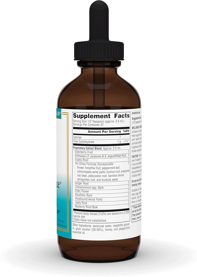Source Naturals Wellness Herbal Resistance Liquid Immune Defense Supplement and Immunity Booster with Echinacea, Elderberry and Yin Chiao - 4 Fluid Oz
