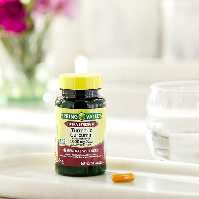 Spring Valley Turmeric Curcumin 1000 mg- 60 Capsules (Pack of 1), Boxed by Fusion Shop Store
