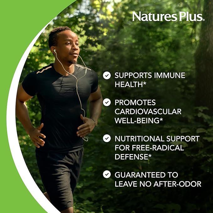 Natures Plus Ultra Garlite 1000 mg - 90 Tablets - Reduced-Odor Garlic - Nutritional Support for Free-Radical Defense & Immune Health - Sustained Release - 90 Servings