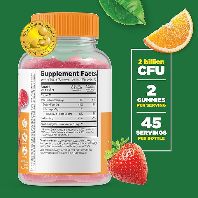 Lifeable Probiotic 2 Billion CFU Kids + Turmeric Curcumin Kids, Gummies Bundle - Great Tasting, Vitamin Supplement, Gluten Free, GMO Free, Chewable Gummy