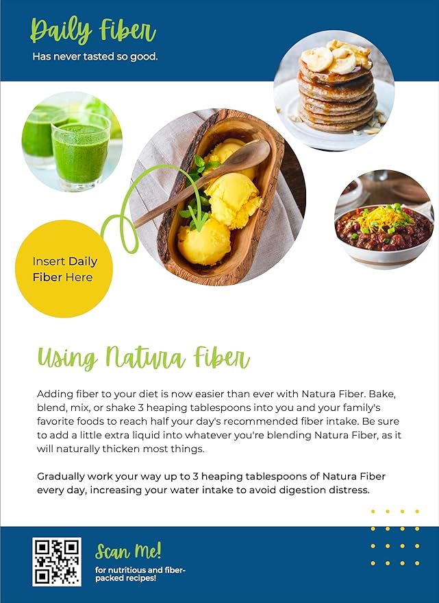 All-Natural Organic Fiber Powder Supplement, Plant-Based Whole Food Ingredients, No Artificial Colors or Flavors