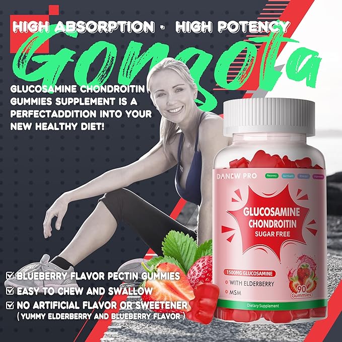 Glucosamine Chondroitin Gummies strawberry-2pack