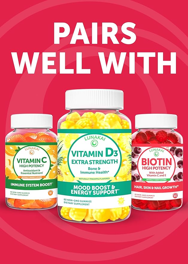 Lunakai USA Made Prenatal Vitamins with Iron & Folic Acid - Delicious Pregnancy Multivitamin Gummies for Women, 60 Count
