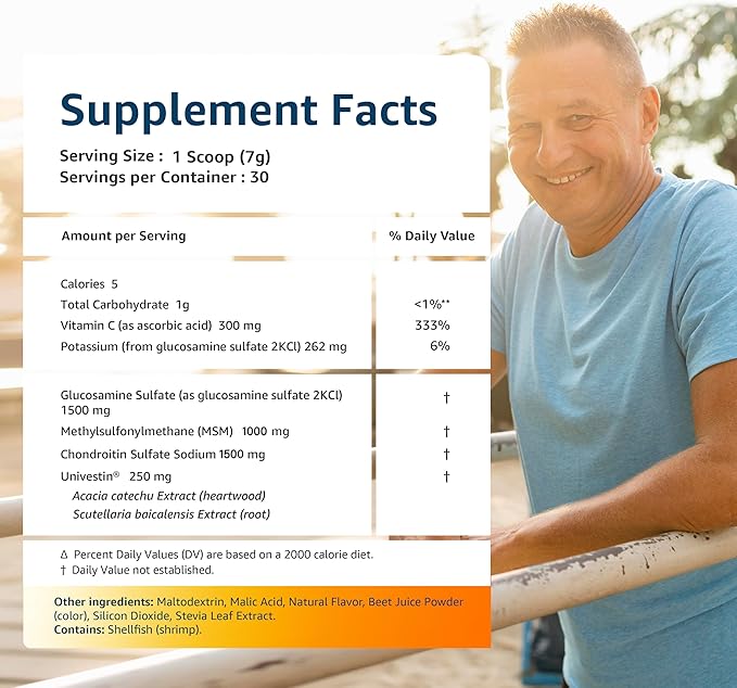 Univera RegeniCARE Canister, Glucosamine, Chondroitin, MSM, Univestin, Restores Cartilage, Supports Joint Comfort + Mobility + Flexibility, FSA HSA Eligible with 30-Day Supply (Mango Flavor)