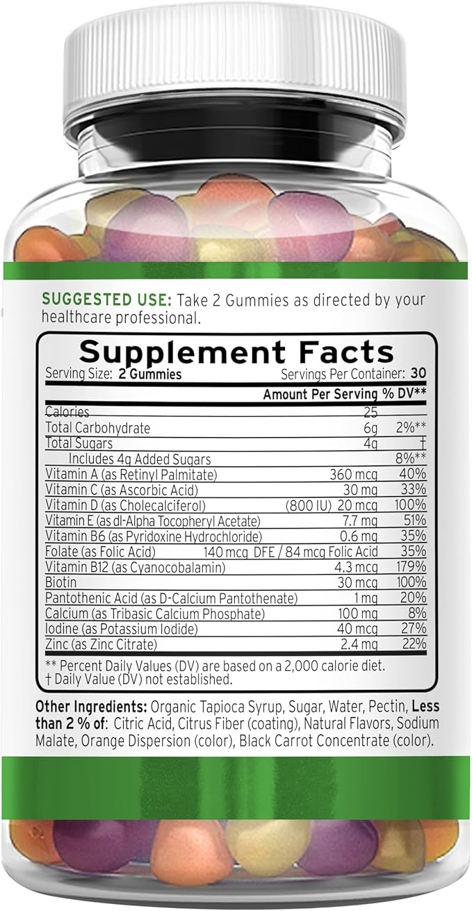 TRIO NUTRITION Premium Naturally Delicious Daily Multivitamin Gummies for Men & Women| No Major Food Allergens |Gluten Free | No High Fructose | Essential Vitamins & Minerals - Zinc*