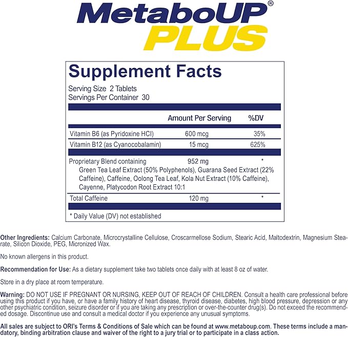 Lipozene Weight Loss Pills 2 Bottles with 30 Capsules Each Along with a 30 Count Bottle MetaboUp Plus