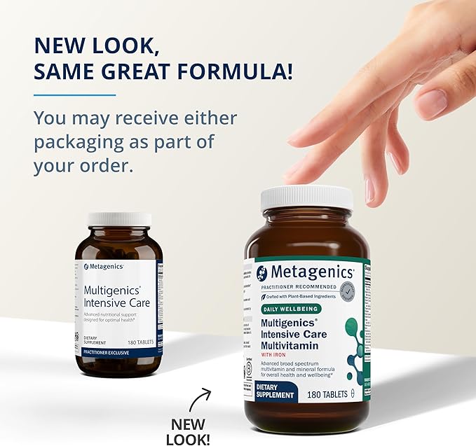 Metagenics Multigenics Intensive Care with Iron – Advanced Nutritional Support Designed for Optimal Health – 30 Servings, 180 Count (Pack of 1)