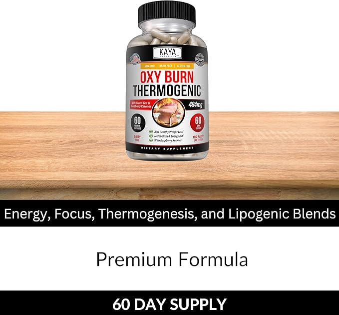 Kaya Naturals Supreme Fat Burner - Weight Loss Pills Women & Men - Appetite Suppressant Supplement - Powerful Thermogenic Diet Pills - Natural Energy Boost Oxy Burn 60 Count