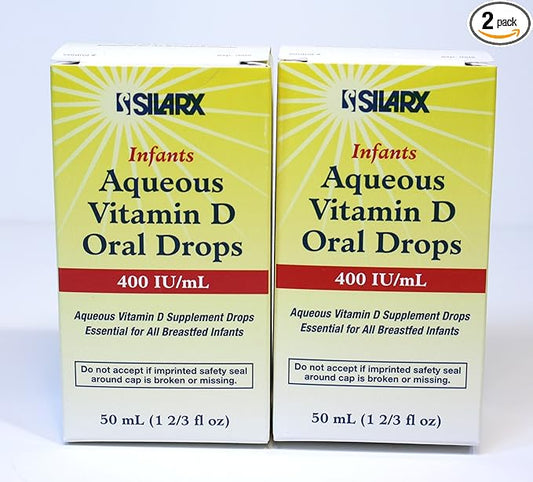 Infants Aqueous Vitamin D Oral Drops 400IU/ml 2-Pak (2 x 50ml)