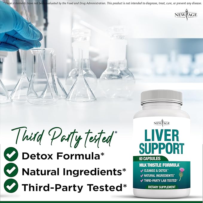 Liver Cleanse Detox & Repair - Milk Thistle Supplement - Liver Support with Choline, Artichoke Extract, Chicory & Dandelion Root Supplement - Milk Thistle Liver Detox & Liver Cleanse - 120 Count