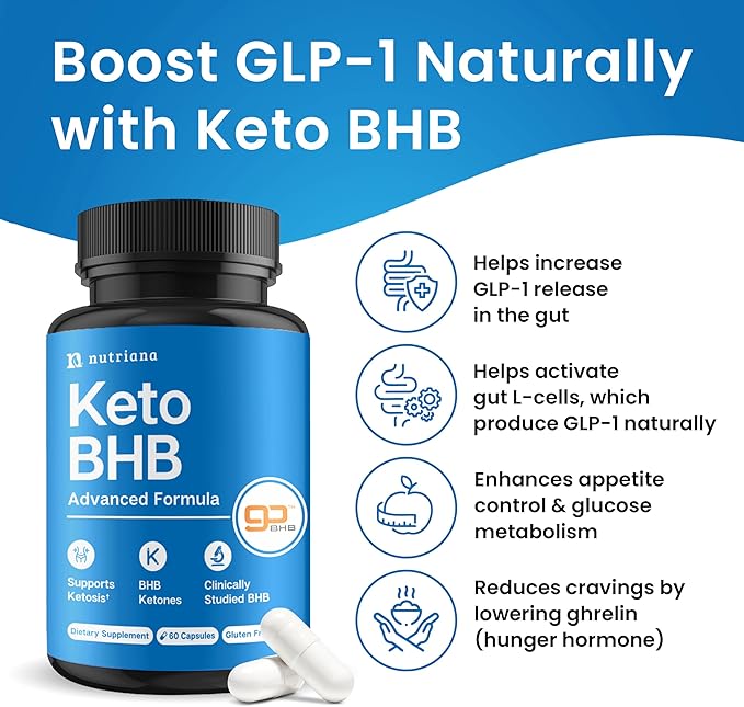 Keto BHB Exogenous Ketones for Men & Women – Keto Pills for Mental Clarity & Focus -GLP-1 Support - Keto Burn - Keto Supplements Carb-Free Energy for Muscle & Ketosis Support