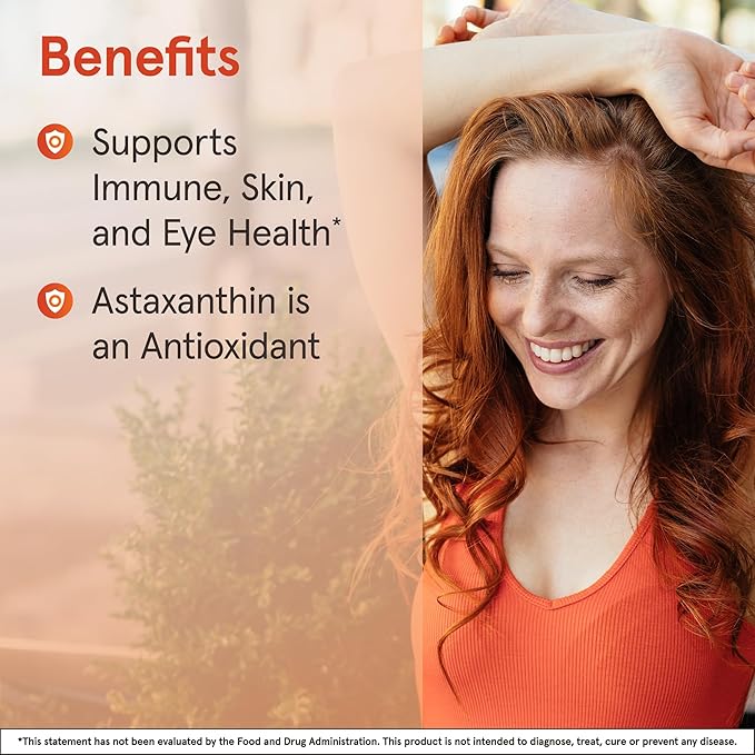 Jarrow Formulas® Astaxanthin 12 mg, Dietary Supplement, Antioxidant Support for Immune and Eye Health, 30 Softgels, 30 Day Supply