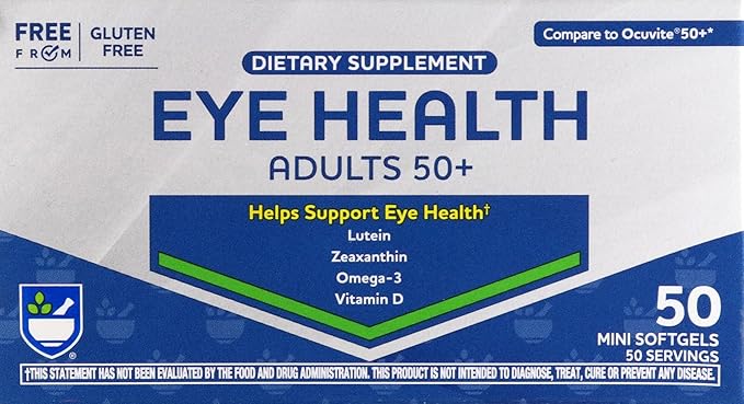 Rite Aid Eye Health Adult 50+ Dietary Supplement Mini Softgel - 50 ct