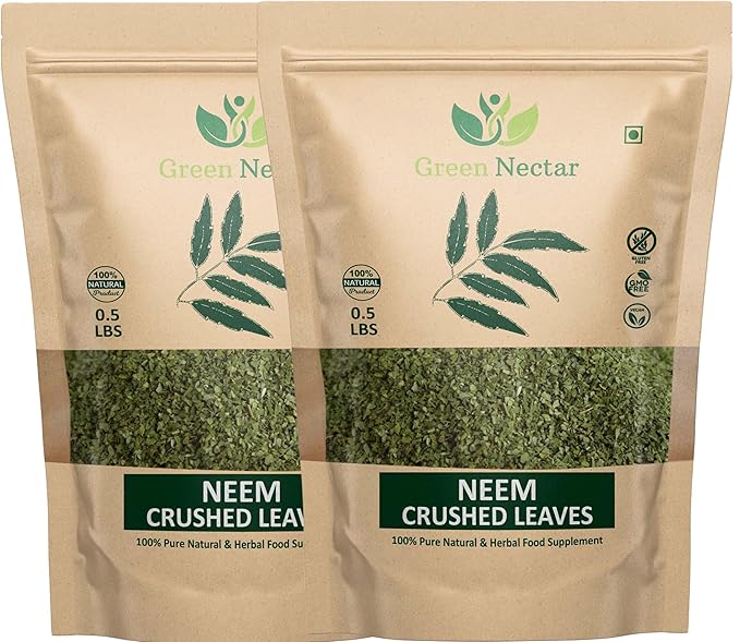Neem Leaf 8 Oz | 100% Natural Detox Neem Tea | Crushed Neem Leaves | Azadirachta Indica Leaf | Margosa Leaves | Non-GMO, Gluten Free (8 Oz - 2 pack)