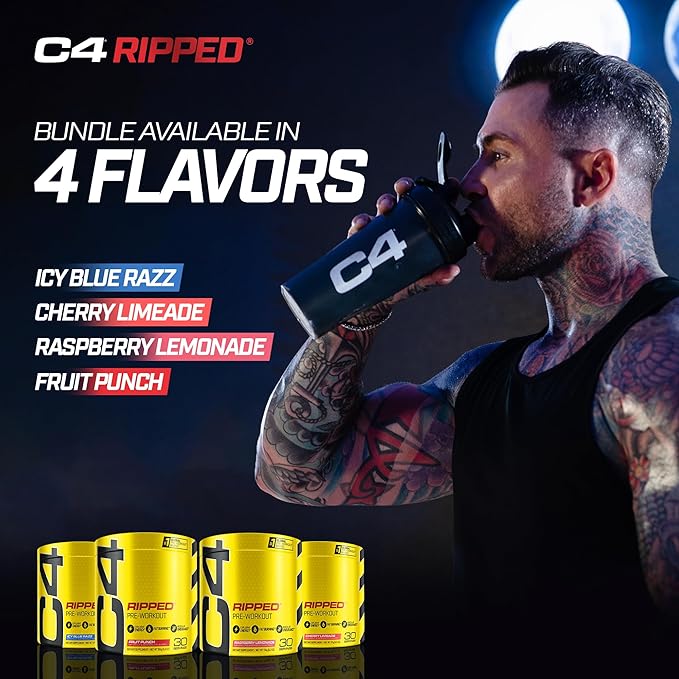 C4 Ripped & SuperHD, The Thermogenic Bundle, C4 Ripped Pre Workout Powder, Raspberry Lemonade 30 Servings + SuperHD with Capsimax and Green Tea Extract, 60 Servings