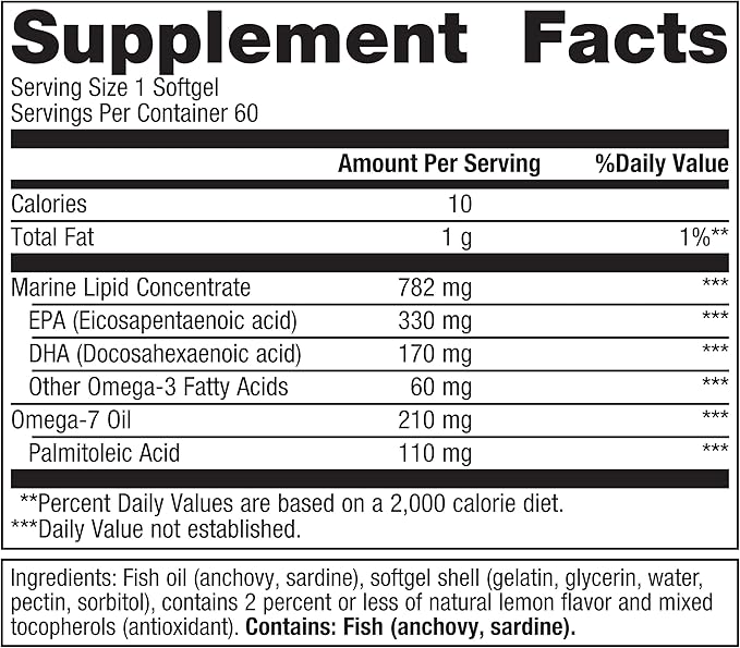 Metagenics OmegaGenics Mega 10-330 mg EPA & 170 mg DHA - High Potency - No Fishy Aftertaste - for Heart Health & Immune System* - Non-GMO & Gluten-Free Supplement - 60 Softgels