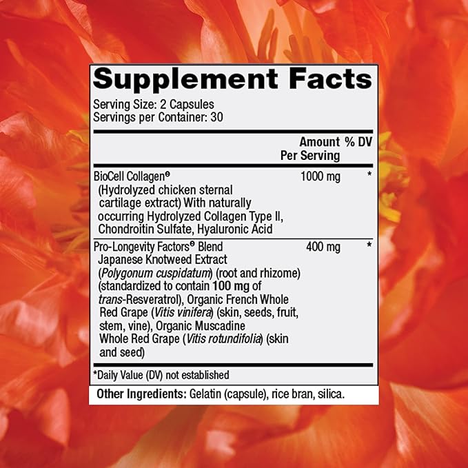 Reserveage Beauty, Collagen Booster, Collagen Supplement for Skin Care and Joint Health, Supports Healthy Collagen Production for Men & Women, 60 Capsules (30 Servings)