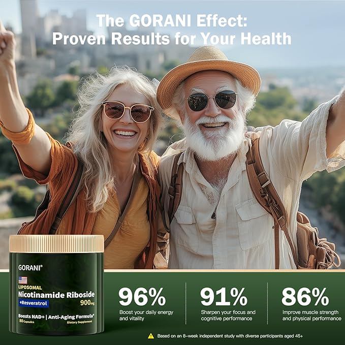 Gorani NAD+ Supplement 900MG, Nicotinamide Riboside, Liposomal Resveratrol, Quercetin - MNM Resveratrol Supplement (2)