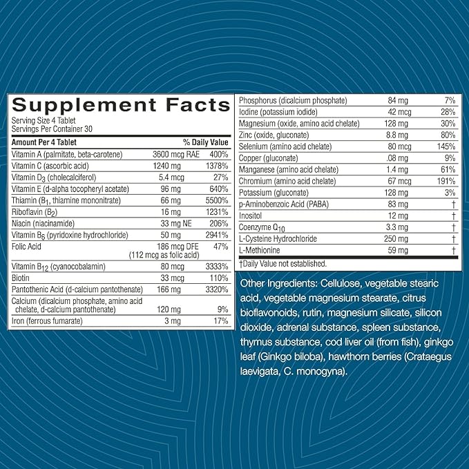 Nature's Sunshine Mega-Chel, 120 Tablets, Complete Vitamin with Powerful Antioxidants, Herbs, Vitamins, Minerals, and Amino Acids That Support The Circulatory System