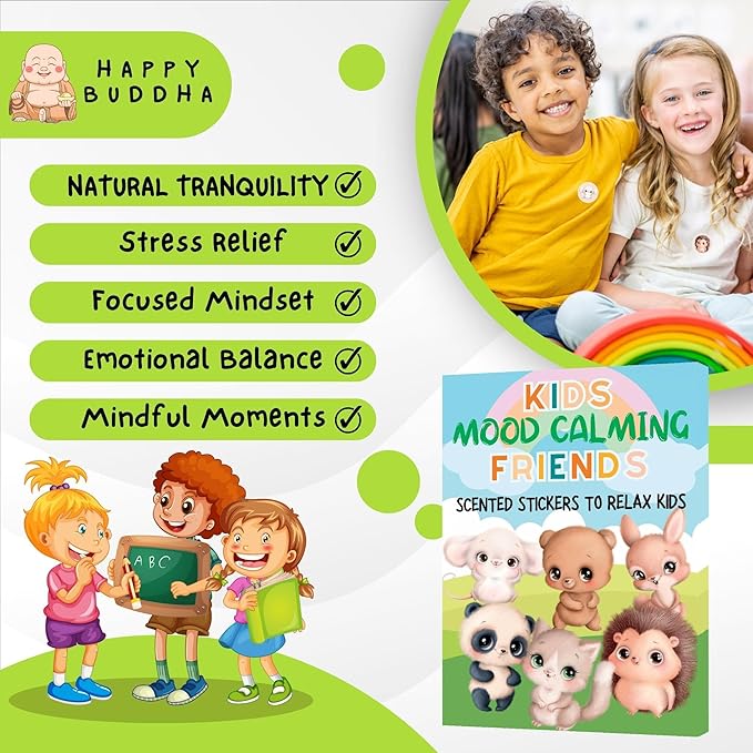 Mood Calming Stickers for Kids/Adults (90 Pack) – All Natural Patches, Chemical and Drug Free, Mood Support for Relaxation