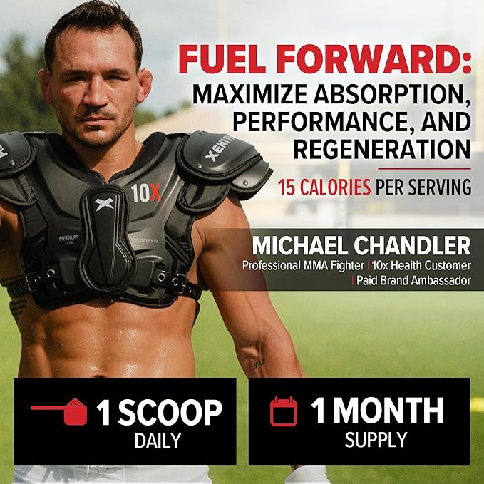 10X Health Amino Blend Tropical Orange - Contains EAA and BCAA Amino Acids Supplement - Essential Amino Acids Powder for Men and Women, Pre and Post-Workout Amino Energy Boost - 30 Servings