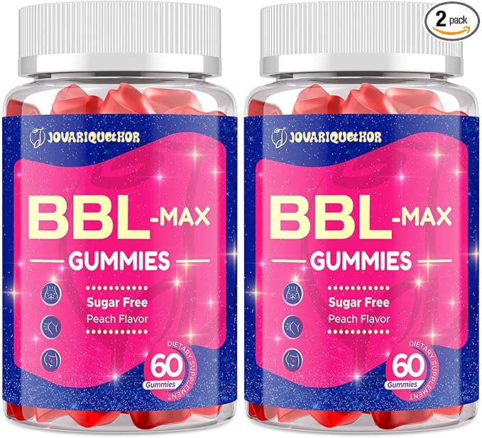 Booty Gummies for Women - BBL Gummies with Multivitamins and Herbal Extracts - Peach Flavor - 120 Count