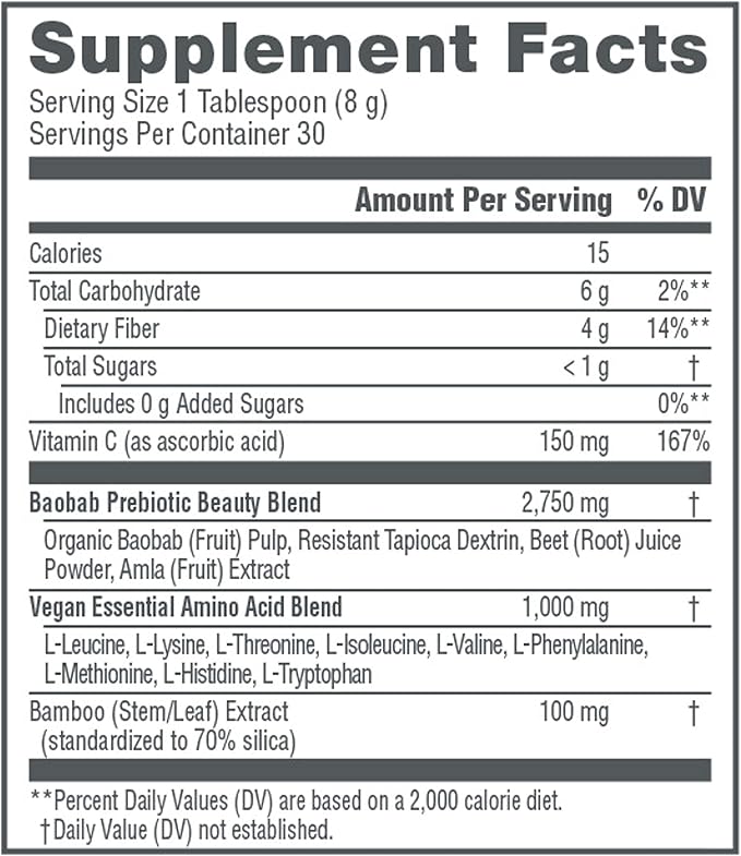 NeoCell Vegan Beauty Builder Collagen Alternative; Plant-Based Vegan Collagen-Booster Supports Collagen Production; Hibiscus Flavored; 8 g Powder/Serv; 30 Servs; 8.5 Oz,* (Pack of 2)