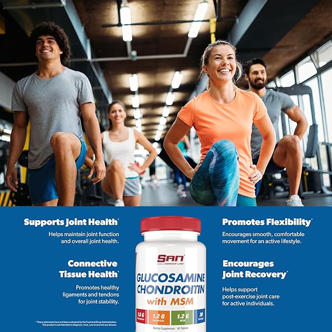 Premium Glucosamine Chondroitin with MSM Complex for Joint Support - Natural Formula for Healthy Joints and Mobility. 30 Servings