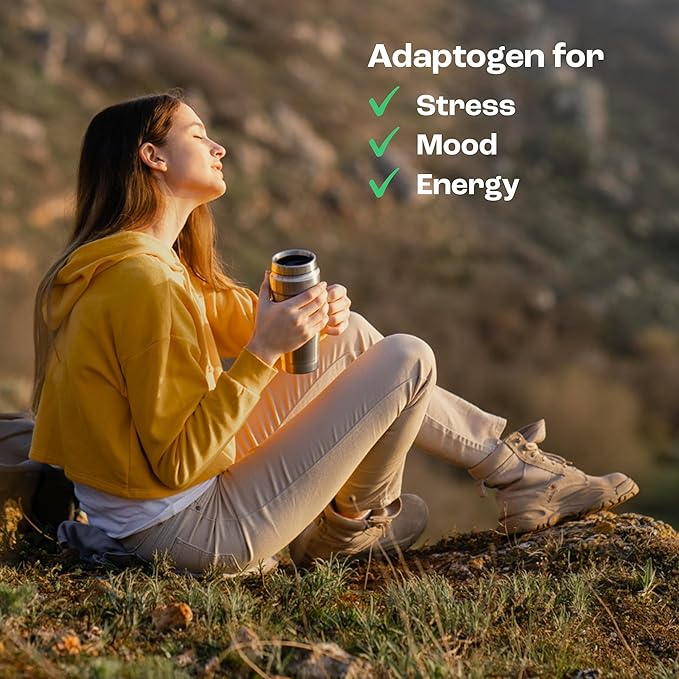Organic Ashwagandha Capsules, Extra Strength | Ayurvedic Supplement for Stress, Mood & Energy Support | with Black Pepper - 60 Count (1405 mg)