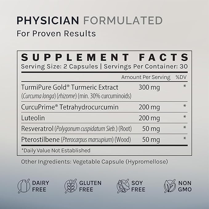 Senescent Regulator Ongoing Autophagy Support, 60 Capsules (30 Day Supply), Healthy Aging and Cellular Function Support Dietary Supplement, with Turmeric, Curcumin, Luteolin, Resveratrol