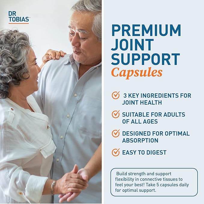 Dr. Tobias Alpha GPC & Joint Support Supplement - Support Cognitive Function & Joint Health with Bioavailable Choline Supplement & Premium Glucosamine, Chondroitin, and MSM, Non-GMO