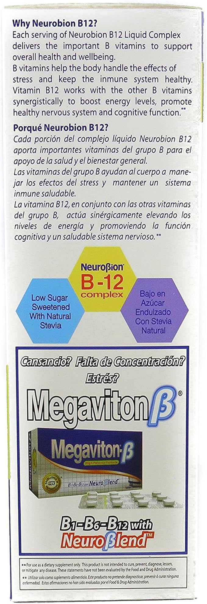 Neurobion Vitamin B12 Complex 16 Oz Liquid Citrus Flavor 2 Pack