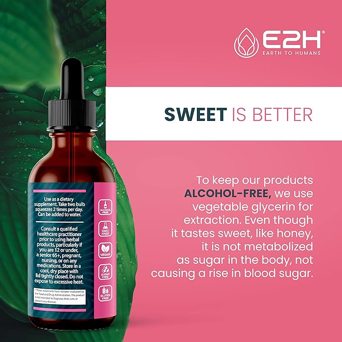 E2H All Natural Women's Wellness, Hormone Balance and PMS Relief with Black Cohosh, Dong Quai and Licorice Root for Hot Flash Relief (2 Bottles)