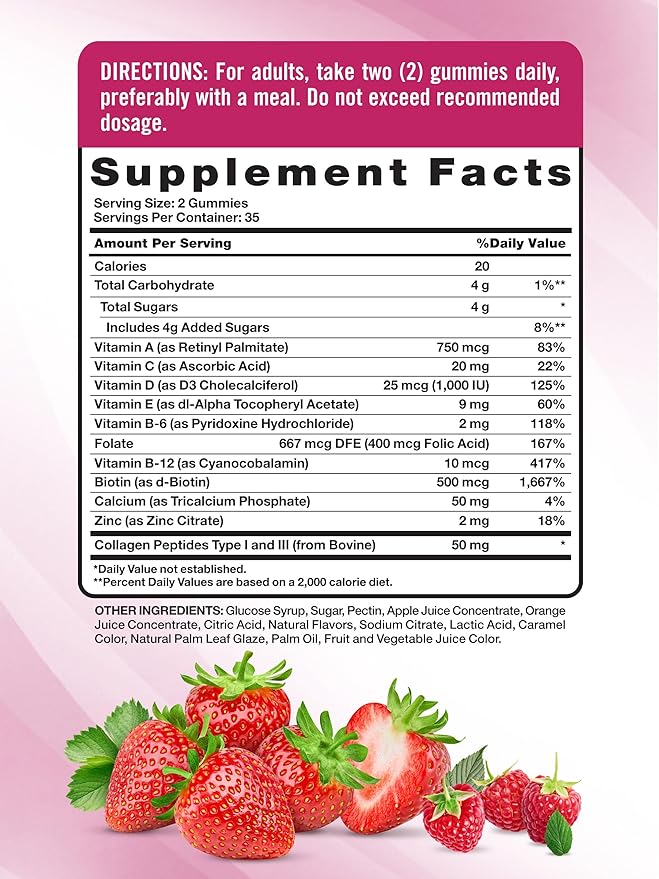 Nature's Truth Womens Multivitamin Gummies Plus Collagen & Biotin | 70 Count | Non-GMO & Gluten Free Supplement