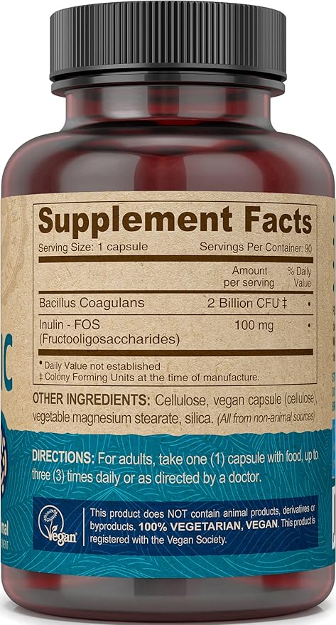 DEVA Vegan Probiotic with FOS Prebiotics Supplement - 2 Billion CFU with 100 MG of Prebiotics Per Serving for Men & Women - Non-Dairy Gluten Free - Naturally Shelf Stable - 90 Capsules