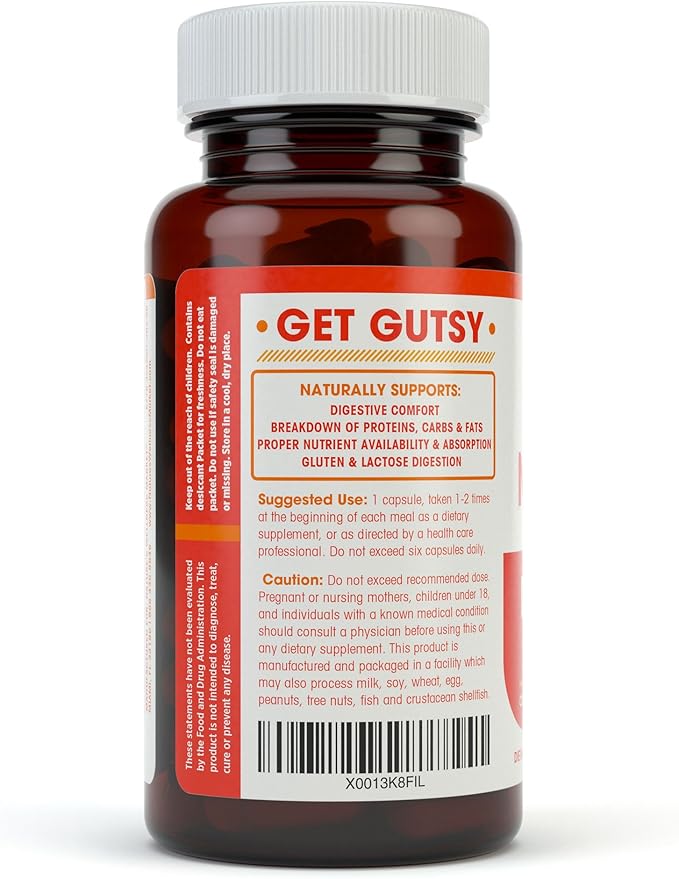 Digestive Enzymes Complete - Advanced Multi Enzyme Supplement for Better Digestion & Absorption. Help Gas Relief, Discomfort, Bloating, IBS, Gluten & Lactose Intolerance