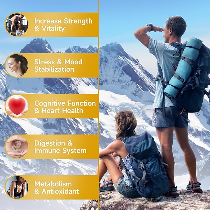 2 Packs Pure Himalayan Shilajit Gummies for Men & Women - Sugar-Free Shilajit Supplement Rich in 85+ Trace Minerals & Fulvic Acid, Providing Energy, Brain, and Immunity Support - 120 Gummies