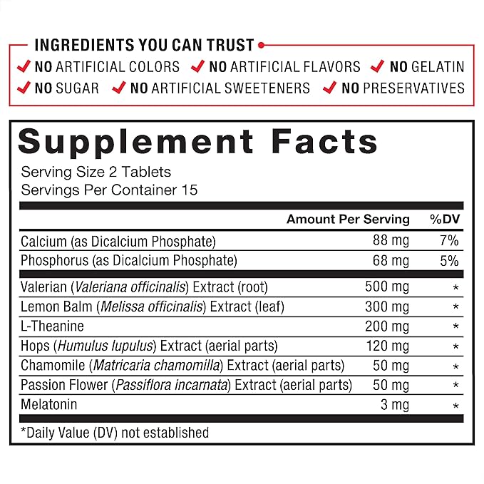 Force Factor Somnapure Drug-Free Sleep Aid for Adults with Melatonin, Valerian Root, and Lemon Balm, Non-Habit-Forming Sleeping Pills, Fall Asleep Calm at Night, Wake Up Refreshed, 30 Tablets