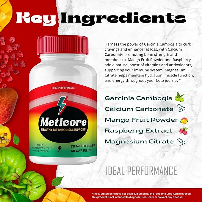 Meticore Keto Capsules, Meticore Advanced Formula Supplement Pills - Maximum Strength, Meti Core Health and Wellness Capsules All Natural Keto Pills, Meti Core Keto Reviews (5 Pack)