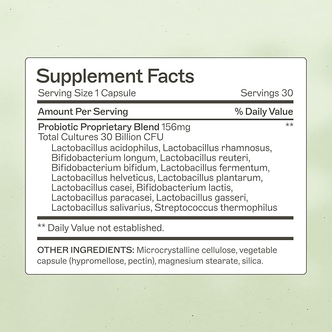 Dr. Amy Myers Best Probiotics 30 Billion CFU Per Capsule - for Women & Men - Powerful Combination of Doctor Approved Strains - Supports Healthy Digestion and Gut Bacteria Balance - One Month Supply