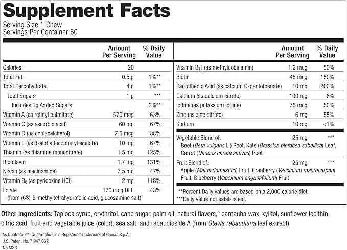 Metagenics MetaKids Multivitamin Soft Chews - Vitamins - Minerals - Phytonutrients - 60 Servings