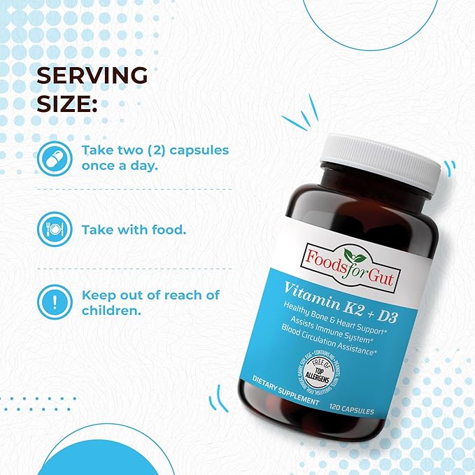 Probiotic Capsules 60 Billion Cfu's & Vitamin K2 (MK7) D3 | 240 Capsules | Free of Top Allergens