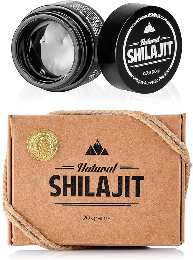 NATURAL SHILAJIT Resin - Shilajit Supplement with Fulvic Acid & Trace Minerals, Plant Based Nutrients for Energy, Immune Support & Vitality - 20 Gram & 10 Gram