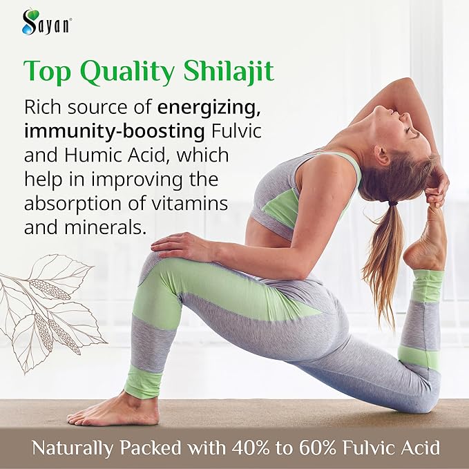 Sayan Pure Shilajit Resin 3.5oz/100g, 660 Servings - Potent Organic Fulvic Acid Supplement - Supports Immune System, Memory, Focus, and Provides Natural Energy, Detox - Vegan, Non-GMO
