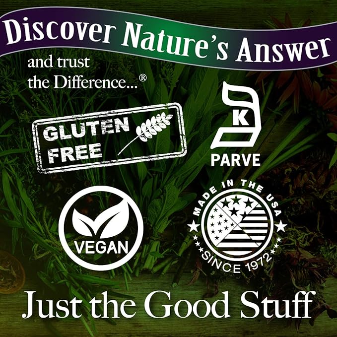 Nature's Answer Reishi Mushroom Mycelia Vegetarian Capsules, 90-Count | Immune Support | Promotes Cardiovascular Health | Liver Support