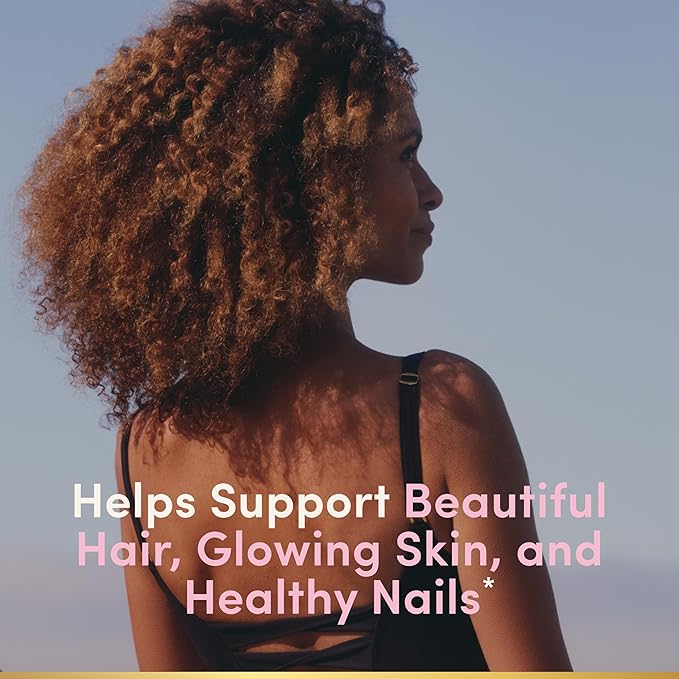 Nature's Bounty Optimal Solutions Hair, Skin and Nails Pectin Gummies, 2500 mcg Biotin Per Serving, No Stick Gummy, Vegetarian Formula, Strawberry Flavor, 200 count, 100 Total Servings