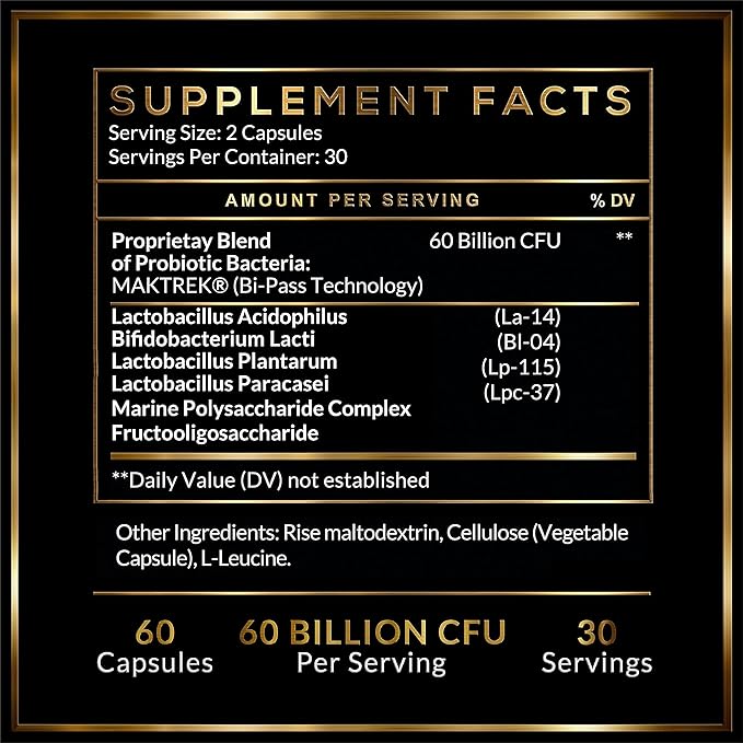 Probiotics and Prebiotics for Women or Men Probiotics 60BN CFU Lactobacillus Acidophilus Bifidobacterium Lactis Made in USA