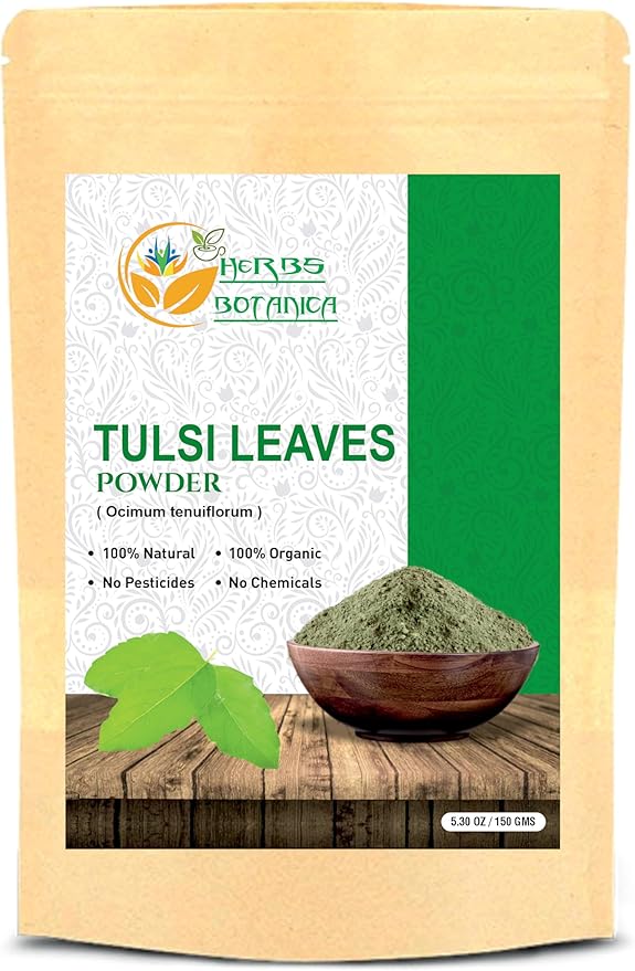 Tulsi Powder Tulasi Holy Basil Tulsi Powder Ocimum Sanctum Vitality & Wellness - Pure, Natural, and Invigorating Boost Immunity Naturally 5.3 oz